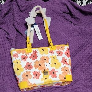 Dooney & Bourke Floral Tote in Yellow and Orange